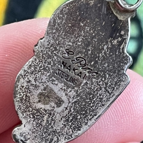 VTG Navajo E Pino Nakai Pink Sugilite Sterling Silver Pendant - Picture 6 of 6